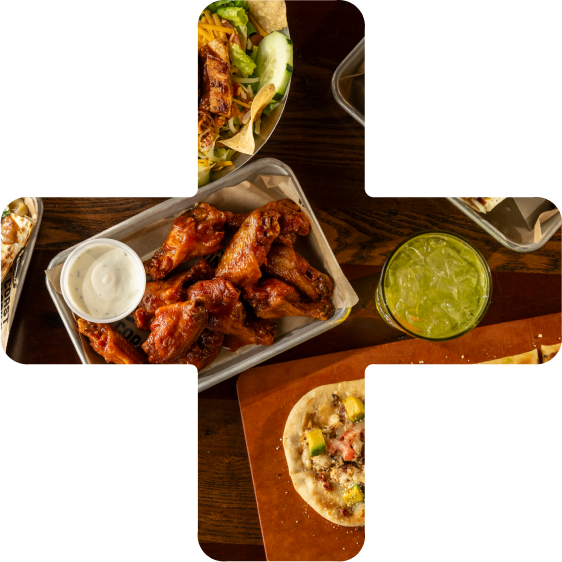 East cost wings table spread