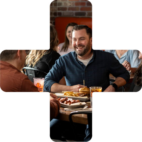 customers eating at East coast wings